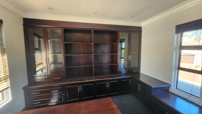 SOLID MAHOGANY STUDY AND DESK